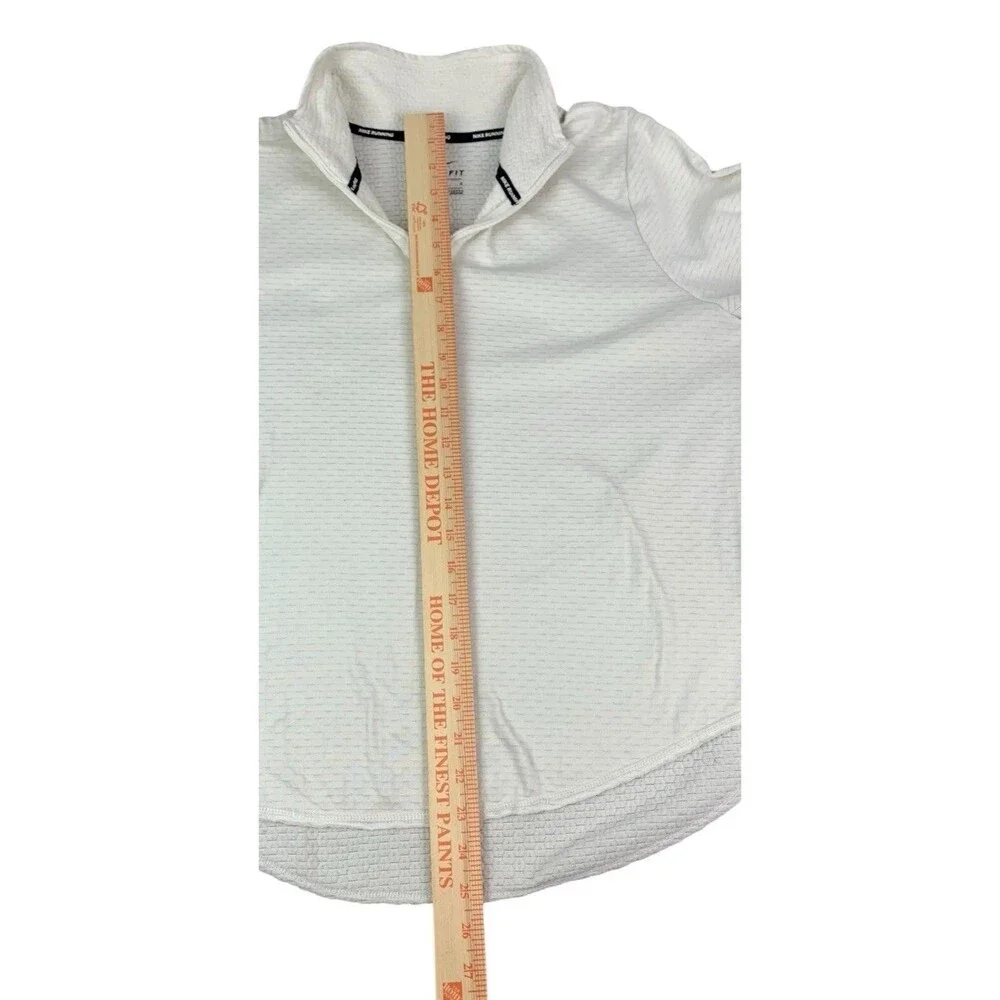 Nike Running Dri Fit Women’s 1/4 Zip Pullover Top, White, Size Large
